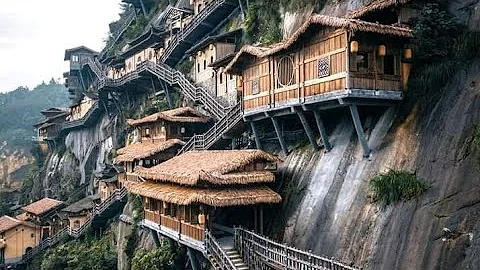 HOUSES HANGING ON CLIFFS IN JIANGXI WANGXIAN, CHINA! - DayDayNews