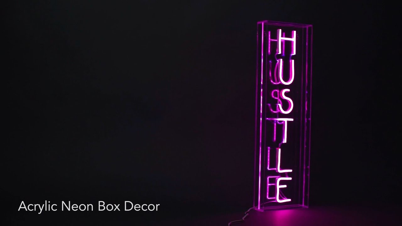 Hustle Neon Acrylic LED | American Art Decor