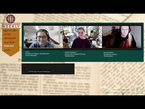 Worldbuilders Weekly 67, April 13, 2021 with Jenny A