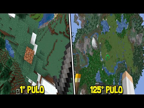 minecraft mas a cada pulo a gente pula mais alto