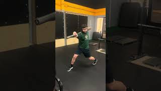 Split stance barbell twists