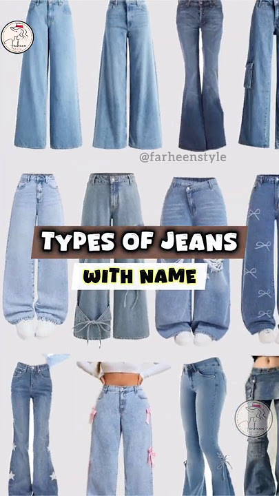 5 Trending Jeans With Names/Types of jeans 👖 #farheenstyle #shortsfeed #shorts #jeans #trending