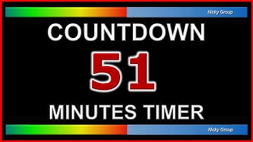 ⏰ 51 Minutes Timer - Countdown Full HD 1080p - Background Relaxing Music