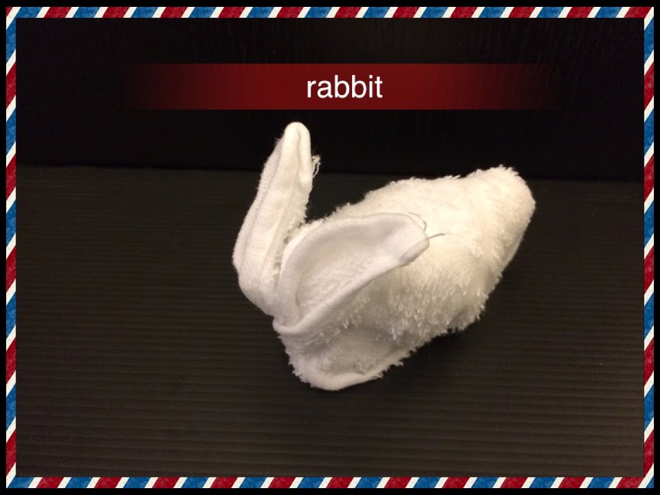 タオルアート ウサギ 簡単作り方 Art Towel Rabbit Youtube