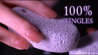 【1649C ASMR】So Tingly!  Slow Dry Pumice Stone ASMR | Scratching, Rubbing Sounds | No Talking