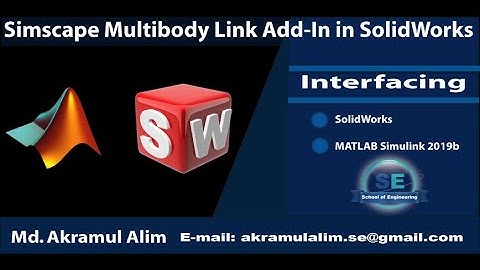 Simscape Multibody Link Plug-in in SolidWorks