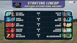 STARTING LINEUP (TOP 10) FOR NASCAR XFINITY SERIES RACE AT PORTLAND