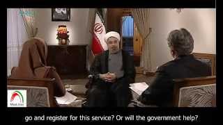 English Sub. Funny Moment. What, Where, When, How Rouhani Gets Bombarded With Questions.