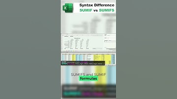 Difference Between SUMIF vs SUMIFS Formulas in Excel Short