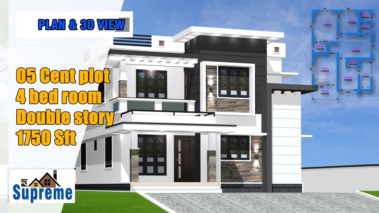 1700 Sq Feet House Plan 4 Bed Room Plan Contemporary Homes New 
