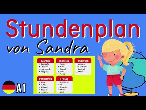 Stundenplan | Classroom objects, school items | Schulfächer lernen | German for kids | Deutsch A1
