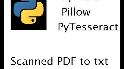 scanned PDF to text using Python.