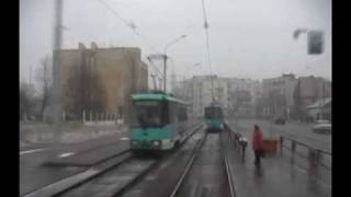 Minsk tramway cabin view