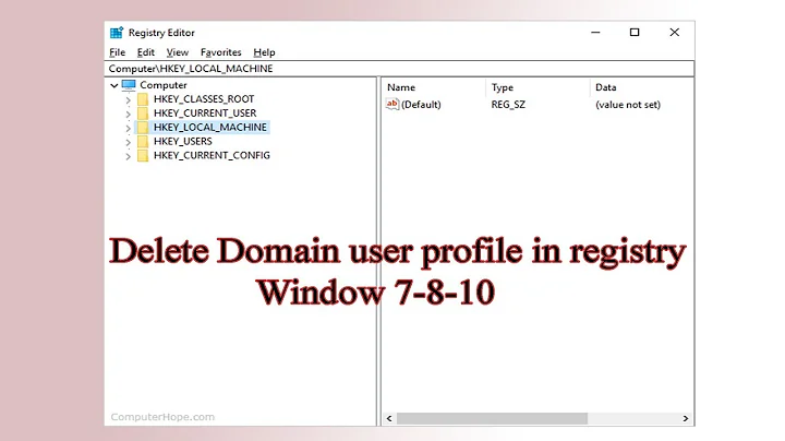 Delete user profile in window7/8/10 | delete user profile on registry | delete domain user profile