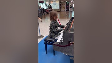Piano Prodigy Performs in Roman Airport