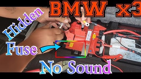 2013 BMW X3 No sound, no audio fix repair Amplifier location and fusebox location