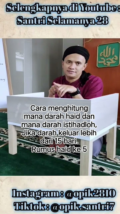 Rumus Haid ke 5 Tidak lebih 15 hari | Cara Menghitung mana darah haid dan istihadhoh #Short