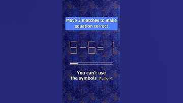 Fix the equation 9-6=1 by moving 2 sticks #shots #puzzles #logicpuzzles #mathspuzzle #hindipuzzles