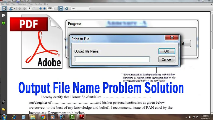 PDF Print Asking for Output File Name Problem