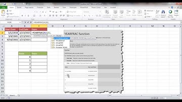Calculate Years Worked or Age Using the YEARFRAC Function
