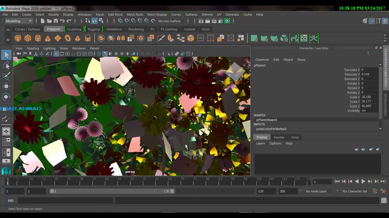 How to add trees and flowers to Maya 2016 Project YouTube