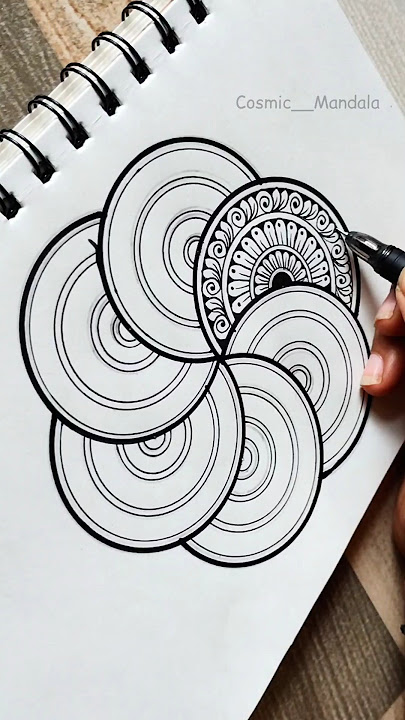 Easy Geometric Mandala Art‼️📐#shorts #shortvideo #mandala