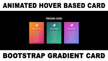 Gradient based Animated bootstrap pricing card - Flip card on hover