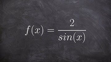 Learn to find the asymptotes with sine in the denominator
