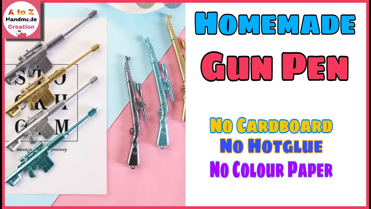 How To Make Cute Gun Pen diy Homemade Gun Pen school Supplies pen how-to-make-cute-gun-pen-diy-homemade-gun-pen-school-supplies-pen