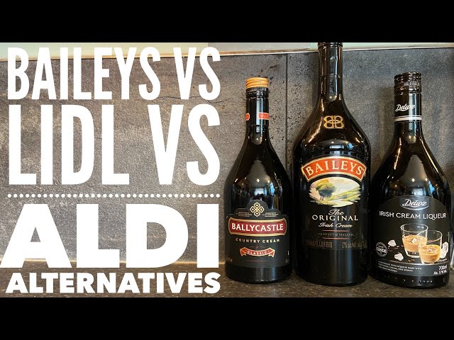 Baileys Irish Cream Vs Lidl Deluxe Irish Cream Liqueur Vs Aldi Ballycastle  Country Cream - YouTube