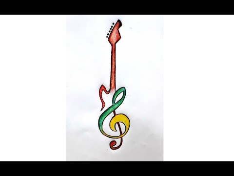 how-to-draw-a-guitar-step-by-step(tattoo-design-of-guita)