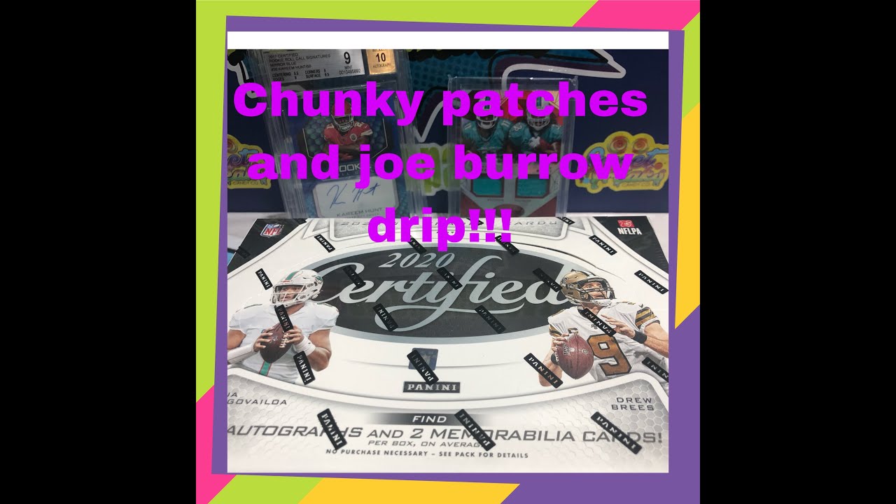 2020 CERTIFIED FOOTBALL. Chunky patches and some Joe Burrow drip!!! Love this product!