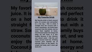 My Favorite Drink – Fresh Coconut Juice | Easy English Story for Beginners #EasyEnglish