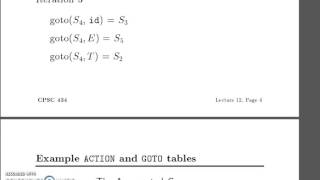 LR (1) Parser Algorithm -Week3