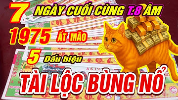 Đúng 7 Ngày Cuối Tháng 8 Âm Tuổi ẤT MÃO 1975 TRỜI BAN LỘC VÀNG, CƠ DUYÊN TRÚNG SỐ CỰC GIÀU