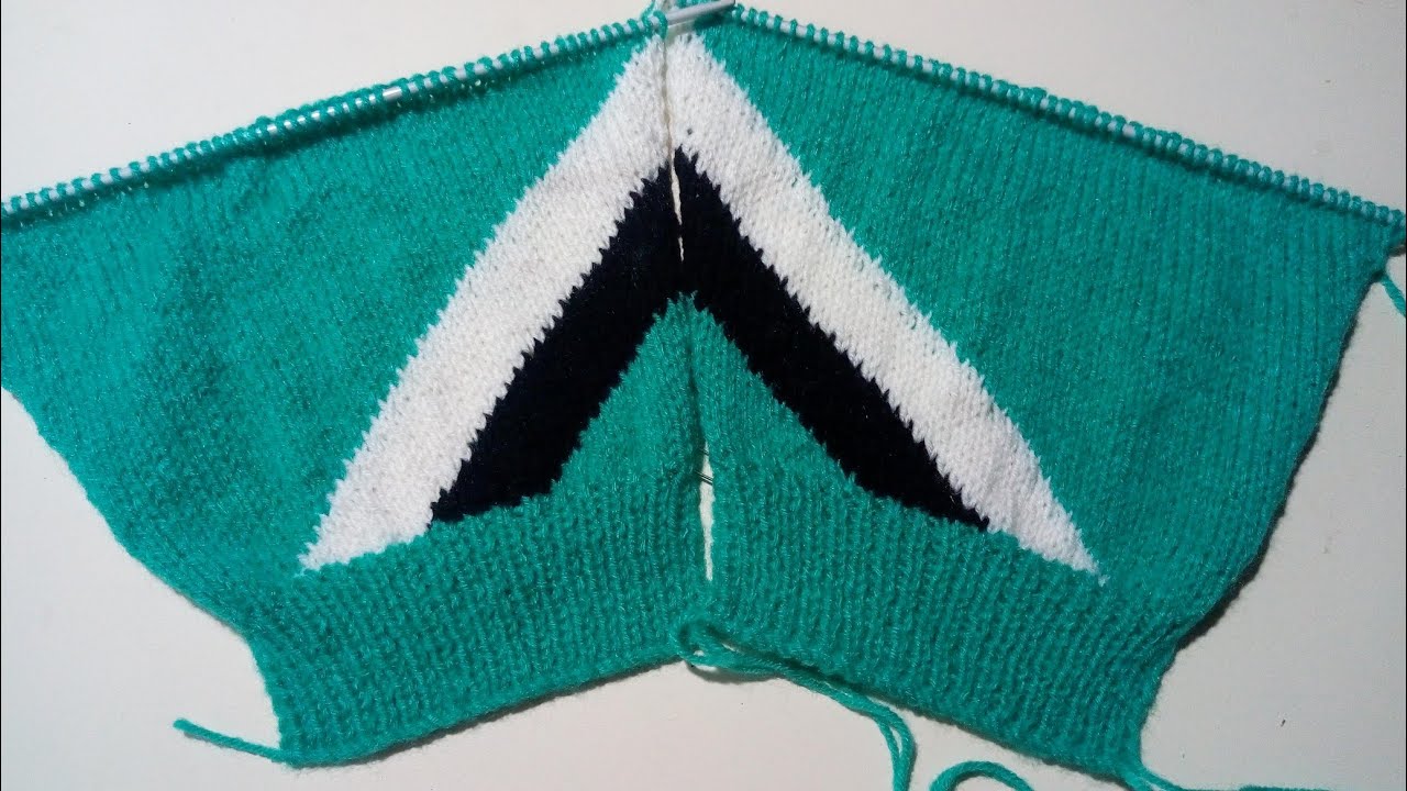 तिरछी डिजाइन / तिरछी लाइन वाला स्वेटर कैसे बनाए