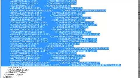 Introduction to Tally XML Format