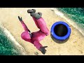 GTA 5 SQUID GAME Guard • Epic Trampoline Jumps and Fails 2 (No godmode)