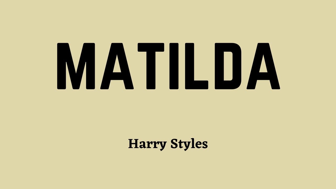 Matilda Lyrics in Harry Style's Handwriting  Sticker for Sale by