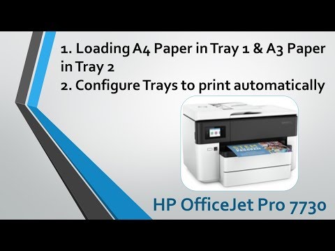 HP Officejet Pro 7730 : Loading paper and configure trays to print automatically