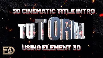3D Cinematic Title Intro Using Element 3D #Videocopilot #Element3d #3dtext aftereffectstutorial