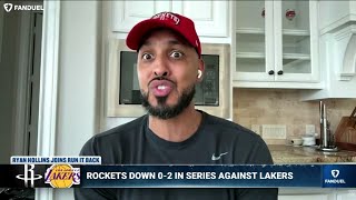 "JJ Redick outcoaching Udoka" - Ryan Hollins on Rockets down 0-2 in series against Lakers