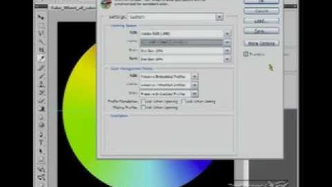 Initial Photoshop Color Settings