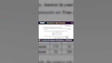 PGDAST BiostatisticsThe value of sensitivity of the following results of a diagnostic test is 0 85