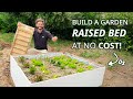 Building a garden raised bed with reused materials