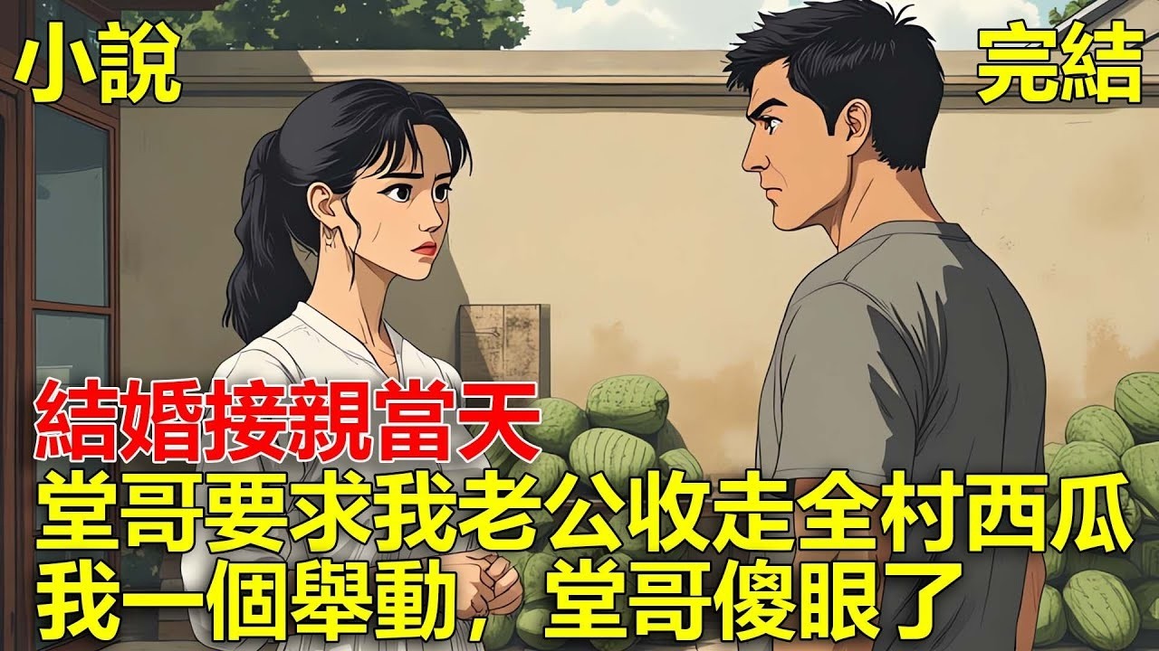 結婚接親當天，堂哥鬧婚要求我老公，收走全村的西瓜外加2萬紅包，第二天把幾千斤西瓜拉到我家門口，我一個舉動，堂哥傻眼了！#一口氣看完#小說#推文