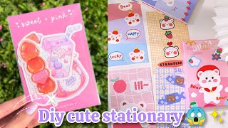 Diy cute stationary/Dairy _How to make cute notebook at home/diy stationary school supplies😱✨