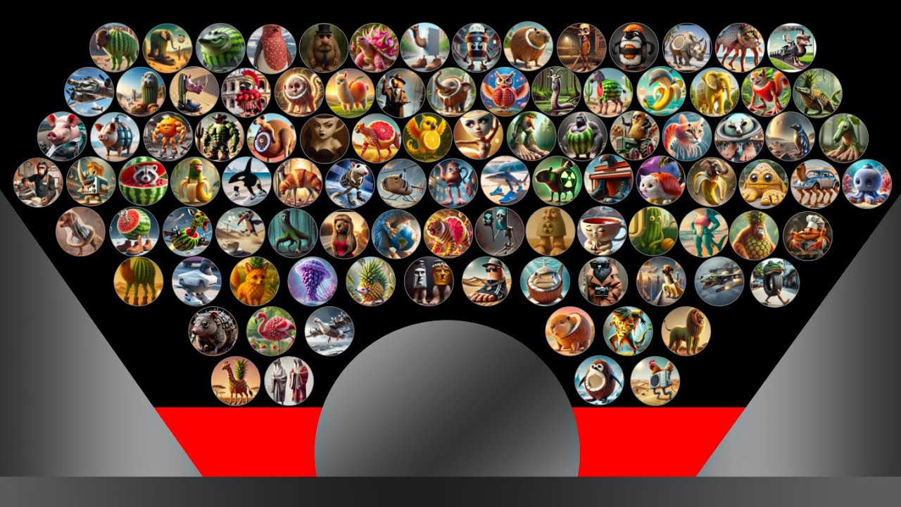 ALL 100 Italian Brainrot Survival Marble Race In Algodoo | Round 7