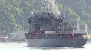 M170913A 海上自衛隊 潜水艦救難母艦『ちよだ』 由良港出港