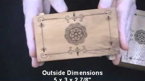 Secret Lock Box I with lasered mandala artwork